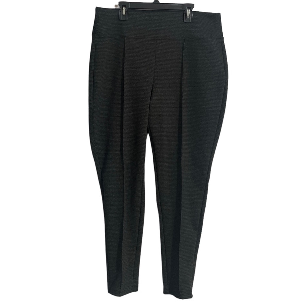 Nine West Black and Gray Leggings with Elastic Waist Band